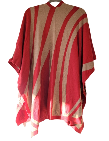 Chicos Knit Wrap Shawl Red One Size - Picture 2 of 4
